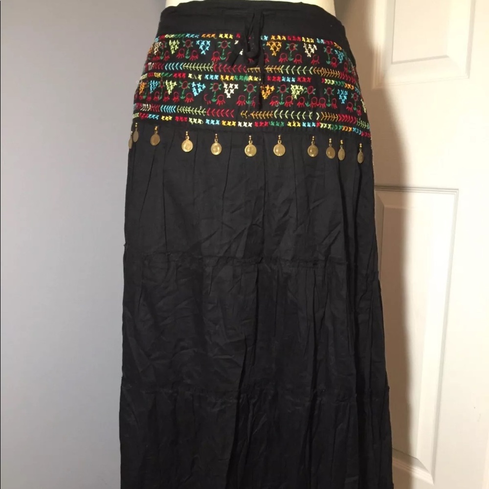 Layered skirt w/ “coins” gypsy hippy belly dancer